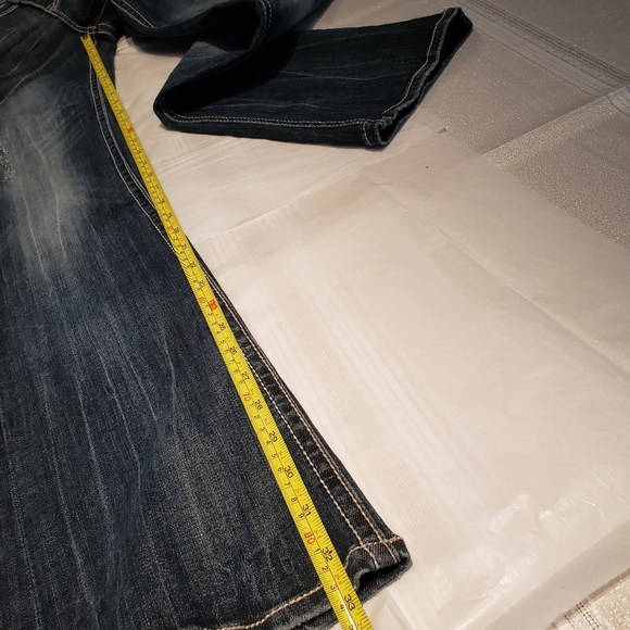 Grace In LA NEW Embellished Jewel Stud Bead Mesh Slim Bootcut Jeans Denim Womens - Picture 7 of 16